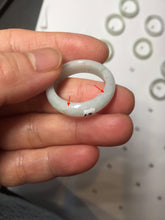 Load image into Gallery viewer, Size 6 1/2-9 100% natural type A white light green broad jadeite jade band ring PA253
