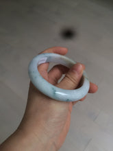 Load image into Gallery viewer, 57.7mm certified Type A 100% Natural light purple/white with green floating flowers Jadeite Jade bangle AY62-0442
