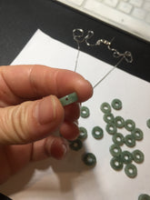 Load image into Gallery viewer, 9.5-10mm Type A 100% Natural light green Guatemala Jadeite Jade small safty ring pendant group PC192 Add on item
