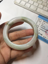 Load image into Gallery viewer, 54.8mm certified 100% natural Type A sunny green/purple/white jadeite jade bangle AA114-1051
