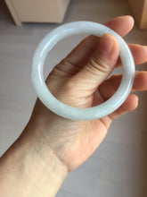 Load image into Gallery viewer, 56.5mm Certified Type A 100% Natural light green/purple/white round cut Jadeite bangle PD105-4910
