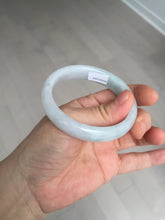 Load image into Gallery viewer, 50mm Type A 100% Natural light green/purple oval Jadeite Jade bangle BM70

