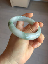 Load image into Gallery viewer, 57.5mm certified type A 100% Natural icy watery light green/purple/white chubby Jadeite jade bangle PF77-1315
