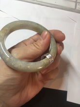 Load image into Gallery viewer, 53.2mm certified type A 100% Natural green/yellow/purple/gray Jadeite Jade bangle G109-3537
