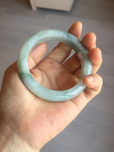 Load image into Gallery viewer, 57.5mm certified type A 100% Natural icy watery light green/purple/white chubby Jadeite jade bangle PF77-1315
