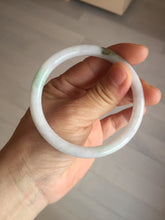 Load image into Gallery viewer, 55.8mm certified 100% natural white sunny green purple slim round cut jadeite jade bangle BL90-4666
