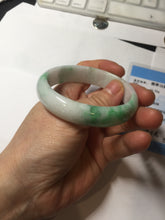 Load image into Gallery viewer, 52.5mm certified type A 100% Natural sunny green/purple oval jadeite jade bangle PF55-0437
