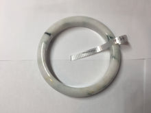 Load image into Gallery viewer, 59.4mm Certificated Type A 100% Natural White purple with green floating flowers Jadeite Jade bangle G110-1-9523
