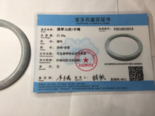 Load image into Gallery viewer, 62.2mm certified Type A 100% Natural white gray light purple round cut Jadeite Jade bangle PE91-3213
