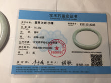 Load image into Gallery viewer, 62mm certified Type A 100% Natural white gray light purple green round cut Jadeite Jade bangle PE92-3225
