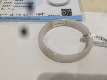 Load image into Gallery viewer, 46-48mm certified Type A 100% Natural light purple/brown/white/black kids oval Jadeite Jade bangle Group F98
