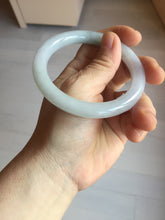 Load image into Gallery viewer, 56.5mm Certified Type A 100% Natural light green/purple/white round cut Jadeite bangle PD104-4907
