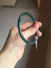 Load image into Gallery viewer, 60.2mm Certified Type A 100% Natural light green/blue/gray Guatemala slim round cut Jadeite bangle BP209-1026
