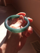 Load image into Gallery viewer, 59.8mm Certified Type A 100% Natural dark green/blue/gray/black Guatemala Jadeite bangle PJ148-1482
