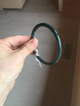 Load image into Gallery viewer, 60.2mm Certified Type A 100% Natural light green/blue/gray Guatemala slim round cut Jadeite bangle BP209-1026
