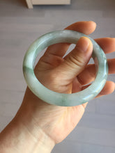 Load image into Gallery viewer, 57.5mm certified type A 100% Natural icy watery light green/purple/white chubby Jadeite jade bangle PF77-1315
