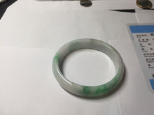 Load image into Gallery viewer, 52.5mm certified type A 100% Natural sunny green/purple oval jadeite jade bangle PF55-0437
