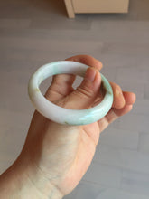 Load image into Gallery viewer, 52.2mm 100% natural certified sunny green/white(白底青) jadeite jade bangle BL34-5237
