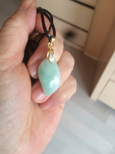 Load image into Gallery viewer, 100% natural type A sunny green jadeite jade Willow leaf/petal pendant group AC80
