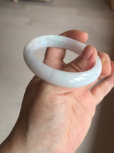 Load image into Gallery viewer, 52mm certified type A 100% Natural sunny green/white/purple oval jadeite jade bangle BK117-0281
