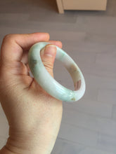 Load image into Gallery viewer, 52.2mm 100% natural certified sunny green/white(白底青) jadeite jade bangle BL34-5237
