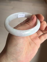 Load image into Gallery viewer, 52mm certified type A 100% Natural sunny green/white/purple oval jadeite jade bangle BK117-0281
