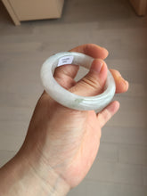 Load image into Gallery viewer, 46mm Certified Type A 100% Natural icy watery light green white clear Jadeite Jade bangle BS88-6685
