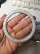 Load image into Gallery viewer, 62mm certified Type A 100% Natural white gray light purple green round cut Jadeite Jade bangle PE92-3225
