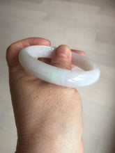 Load image into Gallery viewer, 52mm certified type A 100% Natural sunny green/white/purple oval jadeite jade bangle BK117-0281
