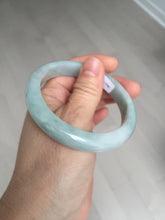 Load image into Gallery viewer, 54mm certified Type A 100% Natural light green white Jadeite Jade bangle BM67-0316
