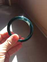 Load image into Gallery viewer, 55.6mm Certified Type A 100% Natural dark green/blue/gray/black Guatemala Jadeite bangle PJ138-1474
