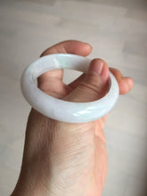 Load image into Gallery viewer, 52mm certified type A 100% Natural sunny green/white/purple oval jadeite jade bangle BK117-0281
