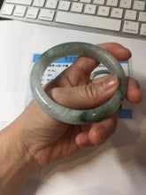 Load image into Gallery viewer, 59.2mm certified Type A 100% Natural light green gray Jadeite Jade bangle PB289-3359
