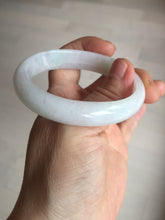 Load image into Gallery viewer, 52mm certified type A 100% Natural sunny green/white/purple oval jadeite jade bangle BK117-0281
