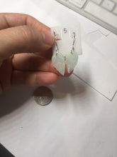 Load image into Gallery viewer, 100% natural type A icy watery light green jadeite jade leaf earring PC25-5
