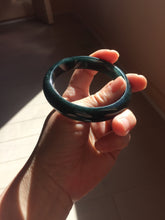Load image into Gallery viewer, 55.6mm Certified Type A 100% Natural dark green/blue/gray/black Guatemala Jadeite bangle PJ138-1474
