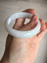 Load image into Gallery viewer, 52mm certified type A 100% Natural sunny green/white/purple oval jadeite jade bangle BK117-0281
