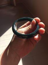Load image into Gallery viewer, 55.6mm Certified Type A 100% Natural dark green/blue/gray/black Guatemala Jadeite bangle PJ138-1474
