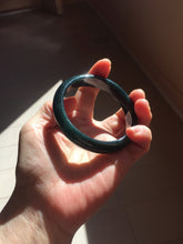 Load image into Gallery viewer, 55.6mm Certified Type A 100% Natural dark green/blue/gray/black Guatemala Jadeite bangle PJ138-1474
