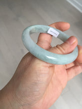 Load image into Gallery viewer, 54mm certified Type A 100% Natural light green white Jadeite Jade bangle BM67-0316
