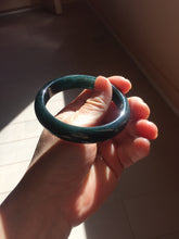 Load image into Gallery viewer, 55.6mm Certified Type A 100% Natural dark green/blue/gray/black Guatemala Jadeite bangle PJ138-1474
