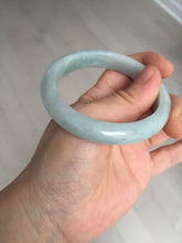 Load image into Gallery viewer, 54mm certified Type A 100% Natural light green white Jadeite Jade bangle BM67-0316
