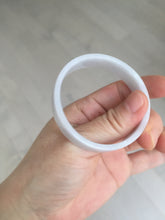 Load image into Gallery viewer, 51mm Certified Type A 100% Natural light purple/white square Jadeite Jade bangle BN92-2723
