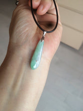 Load image into Gallery viewer, 100% natural type A light purple sunny green blessed melon(福瓜) Jadeite Jade pendant AC83
