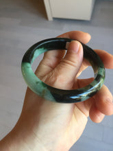 Load image into Gallery viewer, Shopify only 56.6mm Certified 100% natural Type A dark green/black jadeite jade bangle PF76-3520
