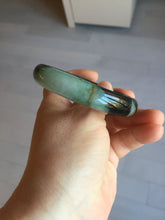 Load image into Gallery viewer, Shopify only 56.6mm Certified 100% natural Type A dark green/black jadeite jade bangle PF76-3520
