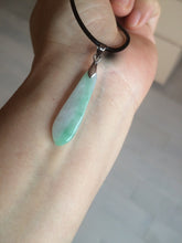 Load image into Gallery viewer, 100% natural type A light purple sunny green blessed melon(福瓜) Jadeite Jade pendant AC83
