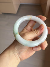 Load image into Gallery viewer, 59.2mm Certified 100% Natural type A light green/purple carved and golden-painted chubby round cut Jadeite Jade bangle PA174-(8571)
