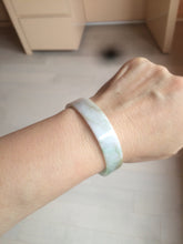 Load image into Gallery viewer, 50.8mm Certified type A 100% Natural sunny green/white/purple thin square Jadeite Jade bangle AM77-2829
