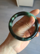 Load image into Gallery viewer, Shopify only 56.6mm Certified 100% natural Type A dark green/black jadeite jade bangle PF76-3520
